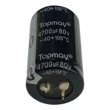 Kit 2 Pçs - Capacitor Eletrolitico 4700x80v - 4700uf X 80v Foto mini 1
