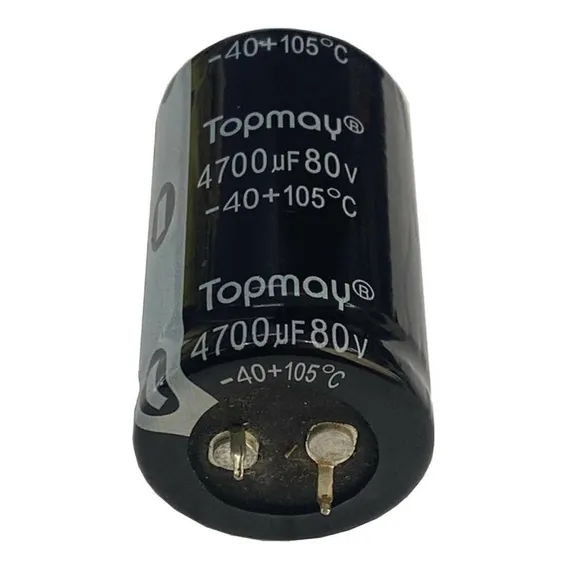 Kit 2 Pçs - Capacitor Eletrolitico 4700x80v - 4700uf X 80v Foto 1