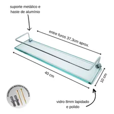 Kit 2 Pçs Para Banheiro Em Vidro Incolor Foto mini 4