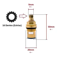 Kit 2 Pcs Reparo 1/4 Volta Misturador Estria Padrão Deca Cor Dourado-escuro Foto mini 3