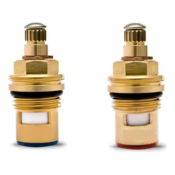 Kit 2 Pcs Reparo 1/4 Volta Misturador Estria Padrão Deca Cor Dourado-escuro Foto 1