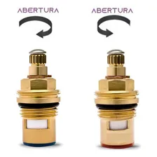 Kit 2 Pcs Reparo 1/4 Volta Misturador Estria Padrão Deca Cor Dourado-escuro Foto mini 2