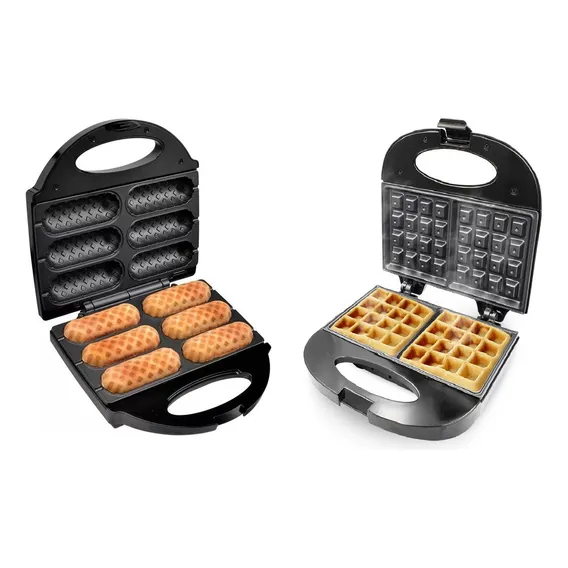 Kit 2 Peças Crepeira Suiço + Waffle Antiaderente 220 Volts Foto 1