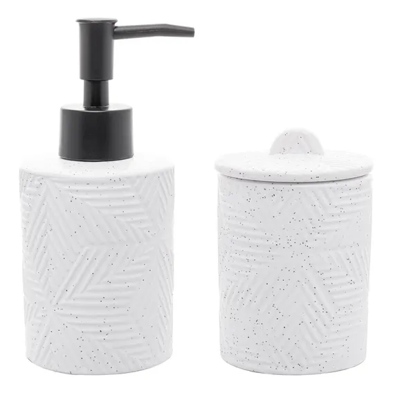 Kit 2 Peças Para Lavatórios Banheiro Cerâmica Wolff Cor Branco Foto 1