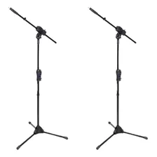 Kit 2 Pedestal De Microfone Girafa Smmax Ibox Foto  mini 1