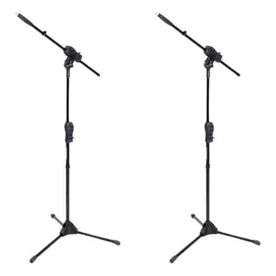 Kit 2 Pedestal De Microfone Girafa Smmax Ibox Foto 1