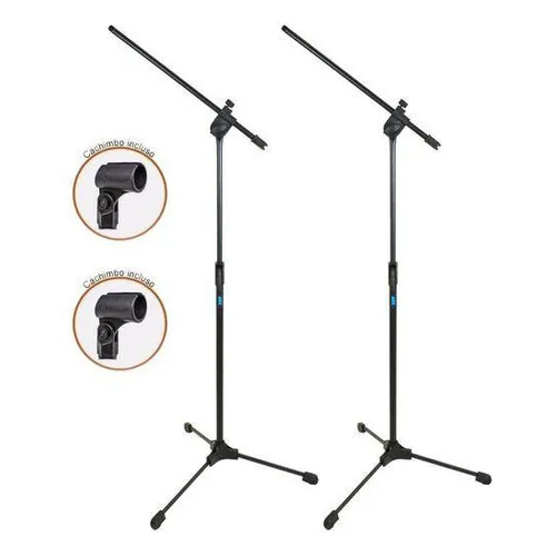 Kit 2 Pedestal Suporte Girafa Microfone Ask Tps Com Cachimbo Foto 1