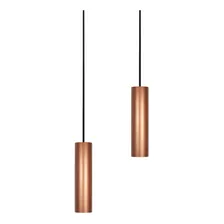 Kit 2 Pendente Tubo 20cm Cozinha Bancada Quarto Gu10 M710 Estrutura Cobre Foto mini 1