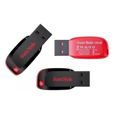 Kit 2 Pendrives Sandisk 128gb Para Notebook Cor Preto E Vermelho Lisa Foto mini 2