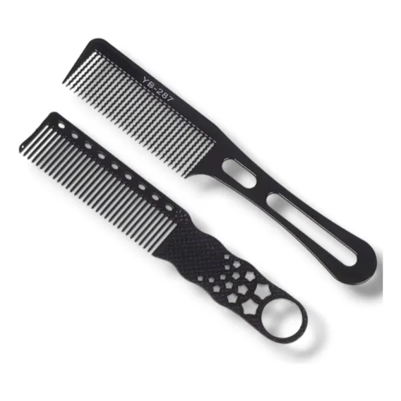 Kit 2 Pentes De Carbono Antiestático Toni &guy Frisado Preto Foto 1