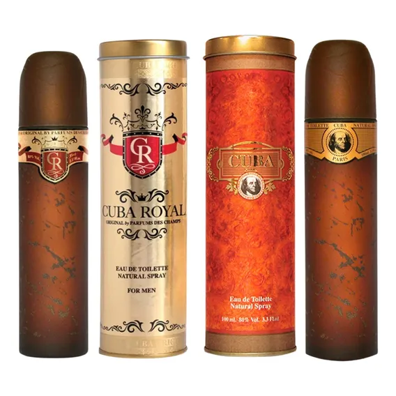 Kit 2 Perfumes Cuba Paris Importados 100ml Royal E Gold Foto 1