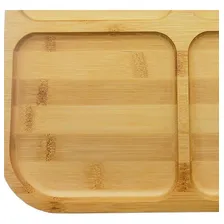 Kit 2 Petisqueiras Quadrada Bambu 29,5cm Foto mini 3
