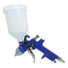 Kit 2 Pistola Pintura Gravidade Profissional Bico 1,4mm Hvlp Cor Azul -1 Foto mini  2