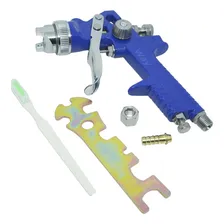Kit 2 Pistola Pintura Gravidade Profissional Bico 1,4mm Hvlp Cor Azul -1 Foto mini 4