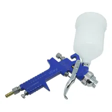 Kit 2 Pistola Pintura Gravidade Profissional Bico 1,4mm Hvlp Cor Azul -1 Foto mini  3