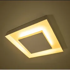 Kit 2 Plafon De Sobrepor Luz Indireta 50x50 Com Led Cor Branco-frio Foto mini  2