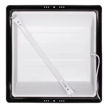 Kit 2 Plafon Led Preto Sobrepor 20x20 Bivolt Branco Quente 110v/220v Foto mini  2