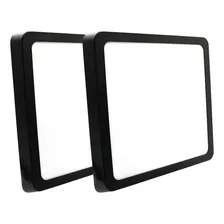 Kit 2 Plafon Led Preto Sobrepor 20x20 Bivolt Branco Quente 110v/220v Foto  mini 1