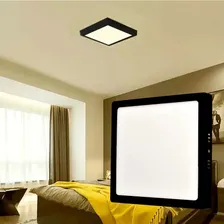 Kit 2 Plafon Led Preto Sobrepor 20x20 Bivolt Branco Quente 110v/220v Foto mini  3