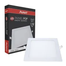 Kit 2 Plafon Lum Painel Led Embutir 12w 6500k Quadrado Avant 110v/220v Foto mini 1