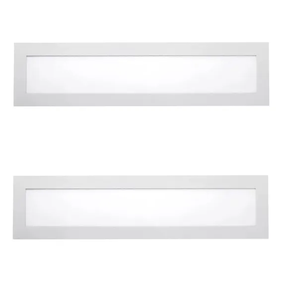 Kit 2 Plafon Painel Led 20w Embutir Ultra Slim 62x15 4000k Foto 1