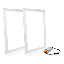 Kit 2 Plafon Painel Led RY Painel Embutir 2 Branco/Neutro 30x60 40w Luz Morno 4000k Cor 110V/220V Foto mini 1