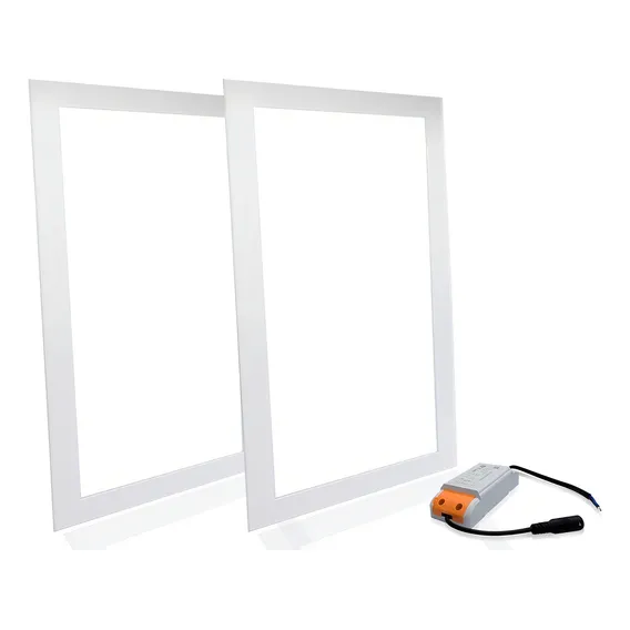 Kit 2 Plafon Painel Led RY Painel Embutir 2 Branco/Neutro 30x60 40w Luz Morno 4000k Cor 110V/220V Foto 1