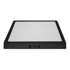 Kit 2 Plafon Painel Led Sobrepor Qua Preto 24w 30x30 6500k Foto  mini 1
