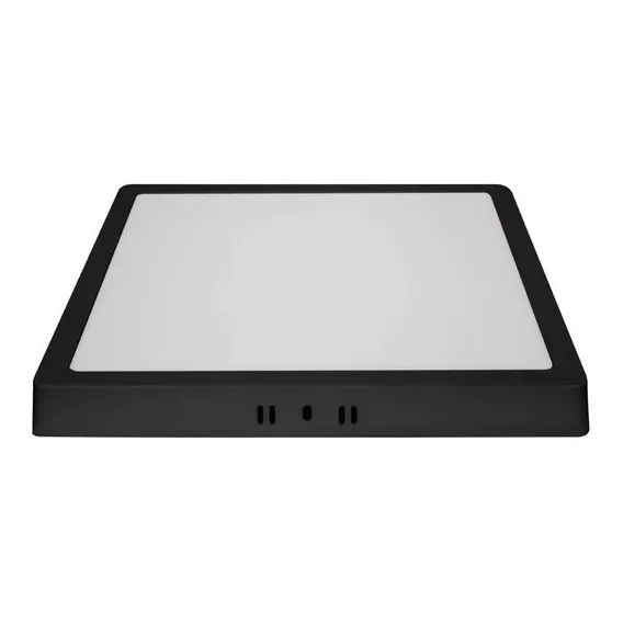 Kit 2 Plafon Painel Led Sobrepor Qua Preto 24w 30x30 6500k Foto 1