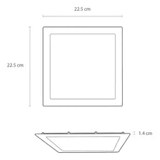 Kit 2 Plafons Led Embutir Quadrado 18w Branco Cor Led Branco Quente (3000k) 110v/220v Foto mini 1