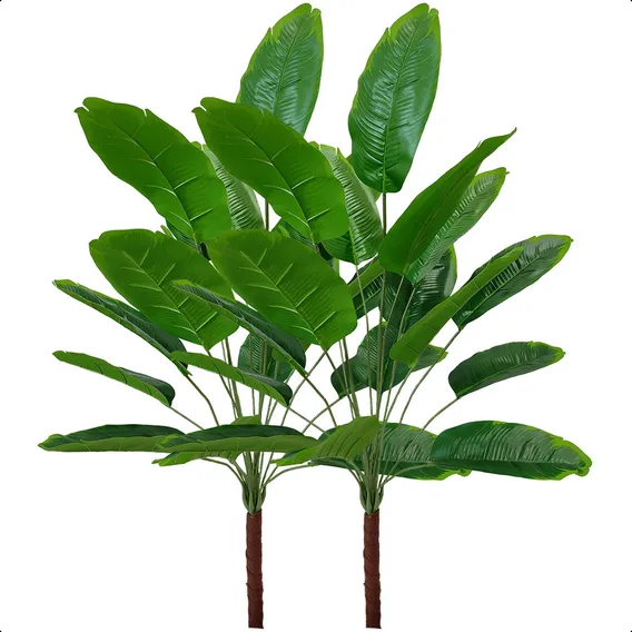 Kit 2 Planta Bananeira Artificial Ornamental Sem Vaso Decor Cor Verde Foto 1