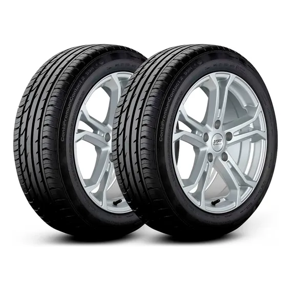 Kit 2 Pneus 195/55R16 Continental Run Flat ContiPremiumContact 2 87V Aro 16 Foto 1