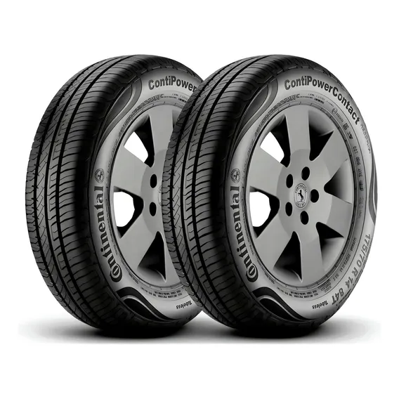 Kit 2 Pneus 195/55R16 ContiPowerContact Continental 87V Aro 16 Foto 1