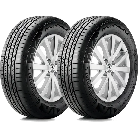 Kit 2 Pneus 195/65R15 Continental PowerContact 2 91H Aro 15 Foto 1