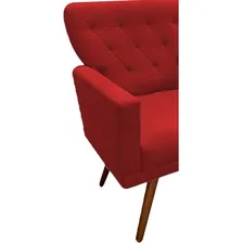 Kit 2 Poltrona Aurora Suede Vermelho Foto mini 3