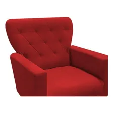 Kit 2 Poltrona Aurora Suede Vermelho Foto mini 2