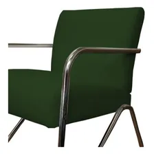 Kit 2 Poltrona Decorativa Bela Suede Verde Barbearia Foto mini 2