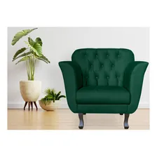 Kit 2 Poltronas Decorativa Dália Suede Verde Foto mini  3