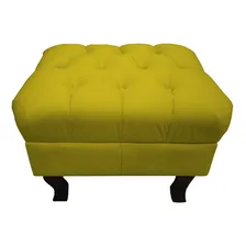 Kit 2 Poltronas Julia + Puff Luis Xv Suede Amarelo Foto mini 3