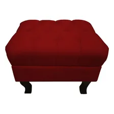 Kit 2 Poltronas Julia + Puff Luis Xv Suede Vermelho Foto mini  3