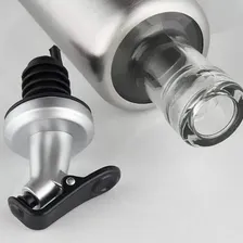Kit 2 Porta Azeite/vinagre Em Vidro Aço Inox C/ Dosador Foto mini 3