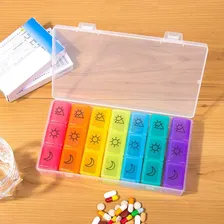 Kit 2 Porta Comprimidos Organizador Medicamentos Remédios Foto mini 4