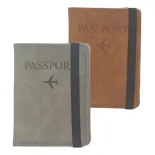 Kit 2 Porta Passaporte Organizador Documento Viagem Carteira Foto mini 1