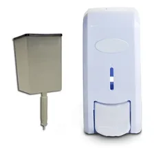 Kit 2 Porta Sabonete Liquido Dispenser Saboneteira Parede Foto mini 3