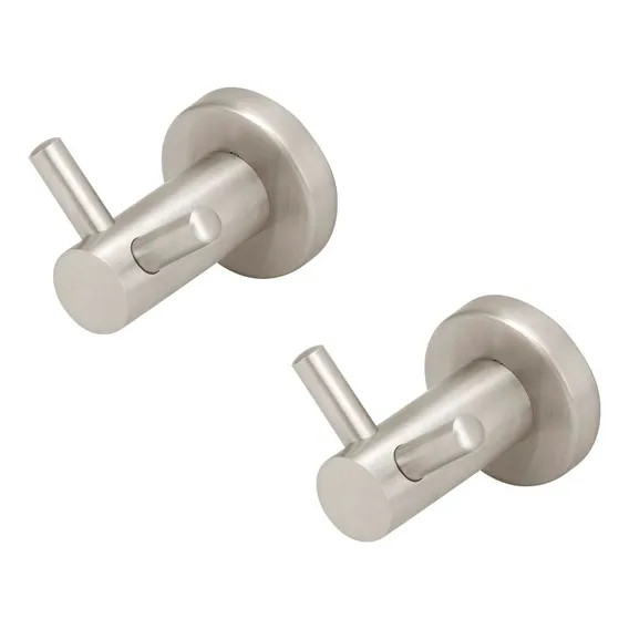 Kit 2 Porta Toalha Cabide Duplo Banheiro Inox Escovado Foto 1