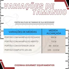 Kit 2 Portão Pet Grade De Segurança Para Porta Bebe Caes 94 A 99cm Foto mini 4