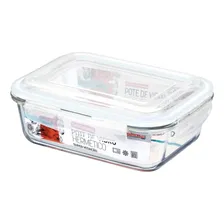 Kit 2 Pote Vidro Hermético Marmita Tampa Plástico 640ml Foto mini 2