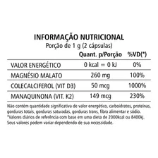 Kit 2 Potes Magnésio Dimalato Vit D3+k2 Natural 120 Cápsulas Sabor Magnésio Dimalato + Vitamina D3k2 Foto mini 2