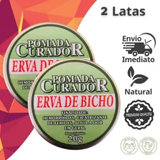 Kit 2 Potes Pomada Erva De Bicho - Pomada Curador Curedermy Foto mini 3