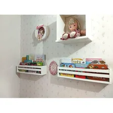 Kit 2 Prateleira De Livros Infantis Organizador PelĂșcia 40cm Foto mini 2